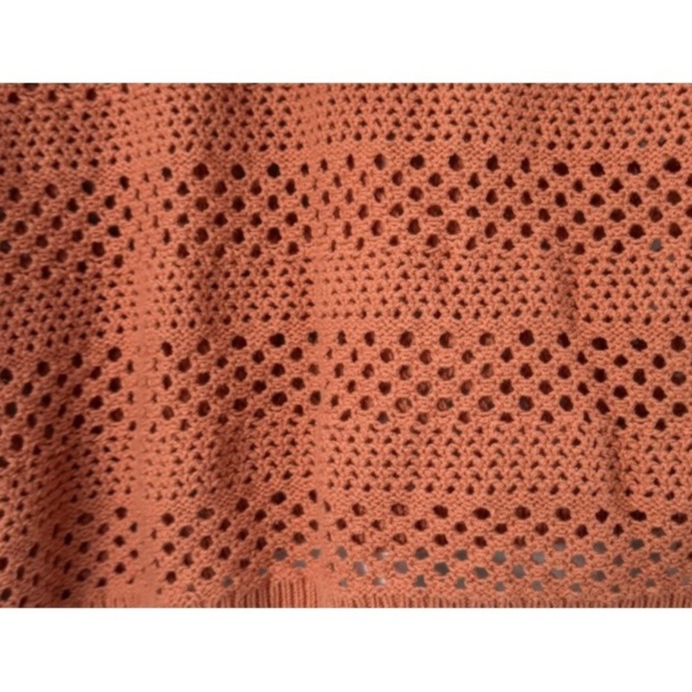 NWT Roxy After Beach Break‎ Womens Long Sleeve Crochet Sweater Coral Size Small - Picture 13 of 13